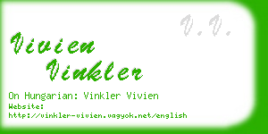 vivien vinkler business card